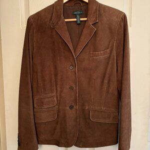 Ralph Lauren Brown Suede Blazer